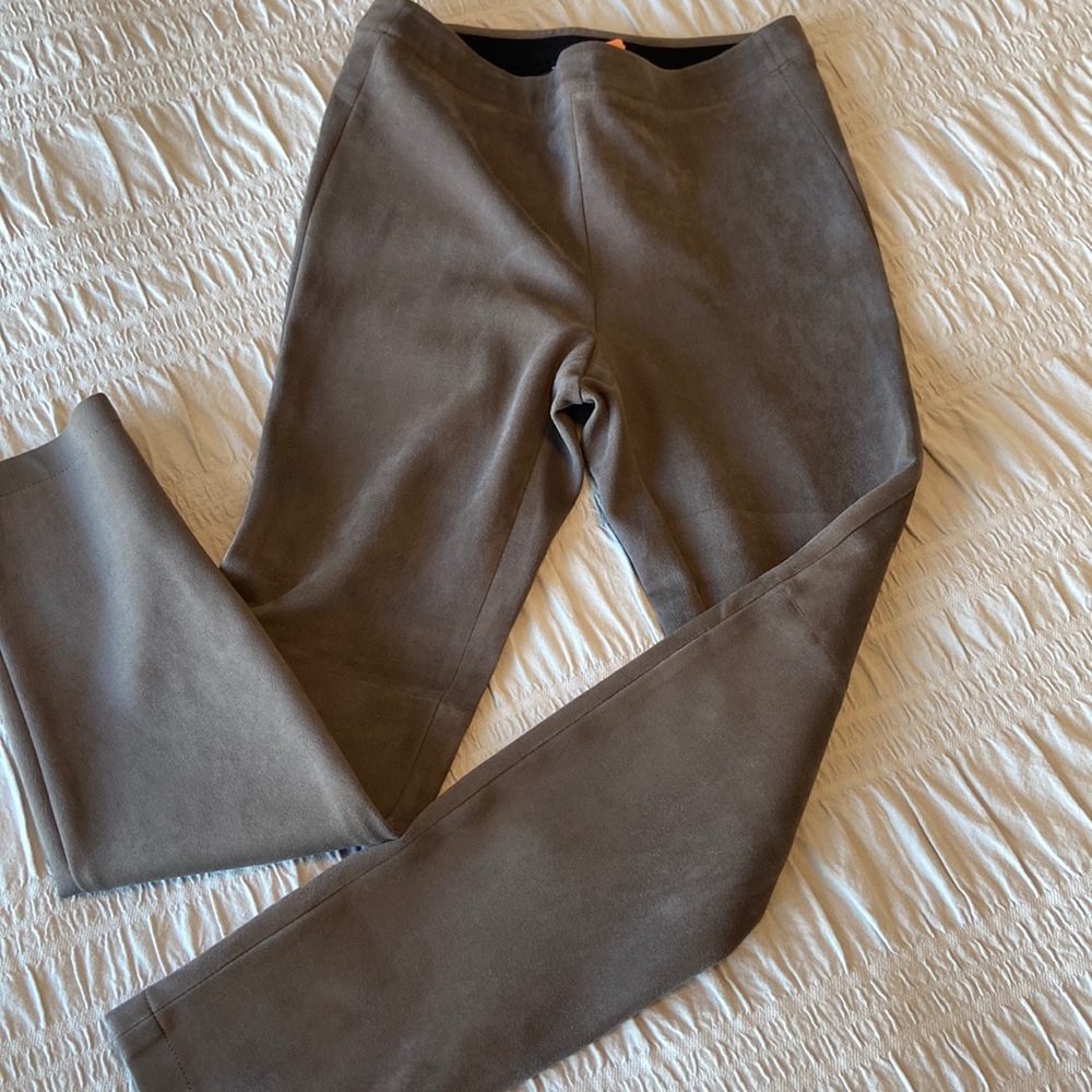Tahari dress leggings faux suede.